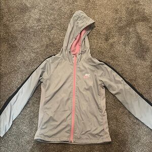 Nike Gray Jacket with Pink Accents